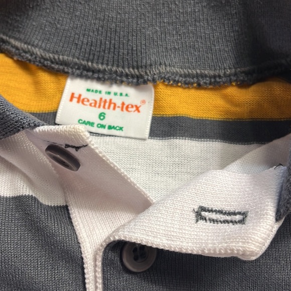 Vtg Healthtex Boy Sz 6 Multicolored Striped Polo With Corduroy Pants Set USA - Picture 4 of 16